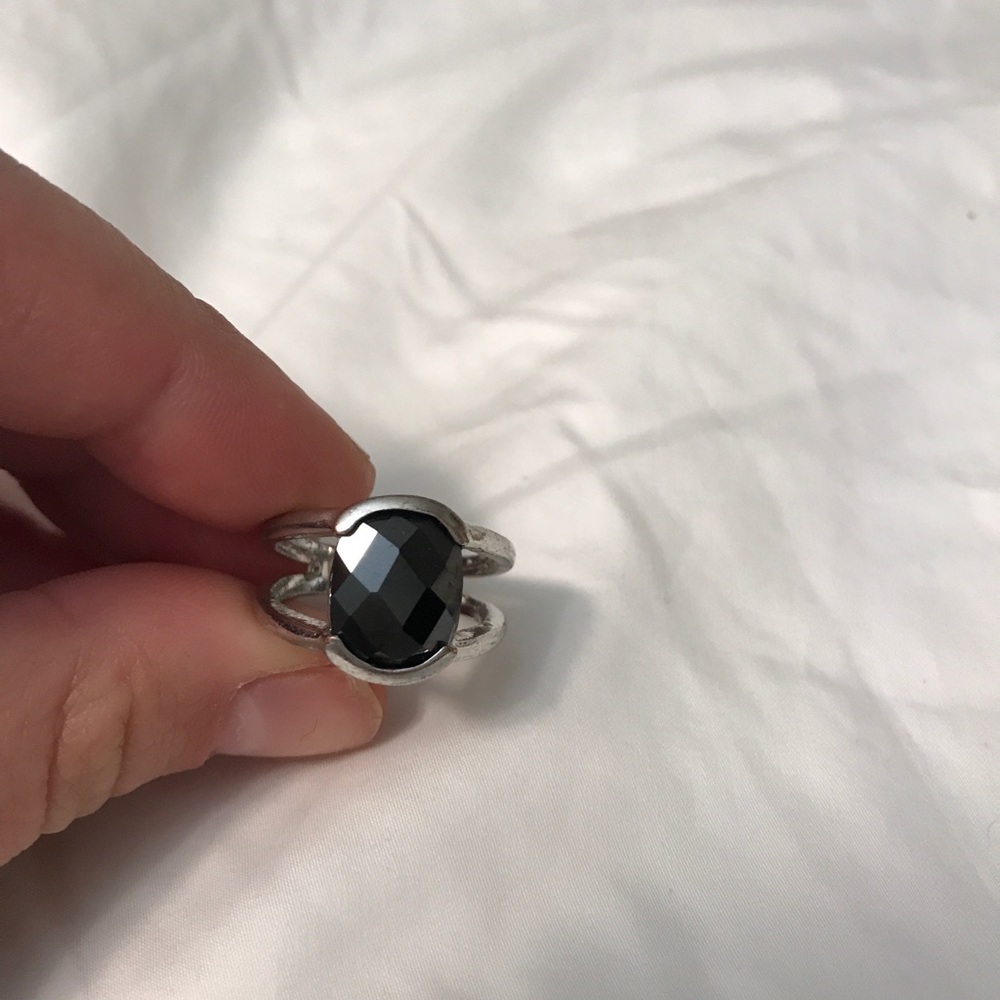 Leah Sophia blank onyx ring